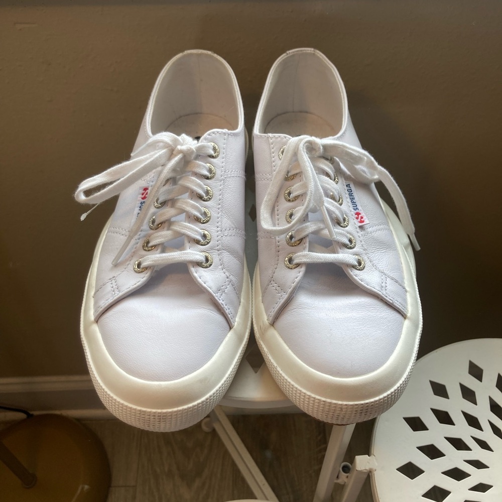 Superga Low-Top Leather Sneakers 39 - Picture 2 of 11